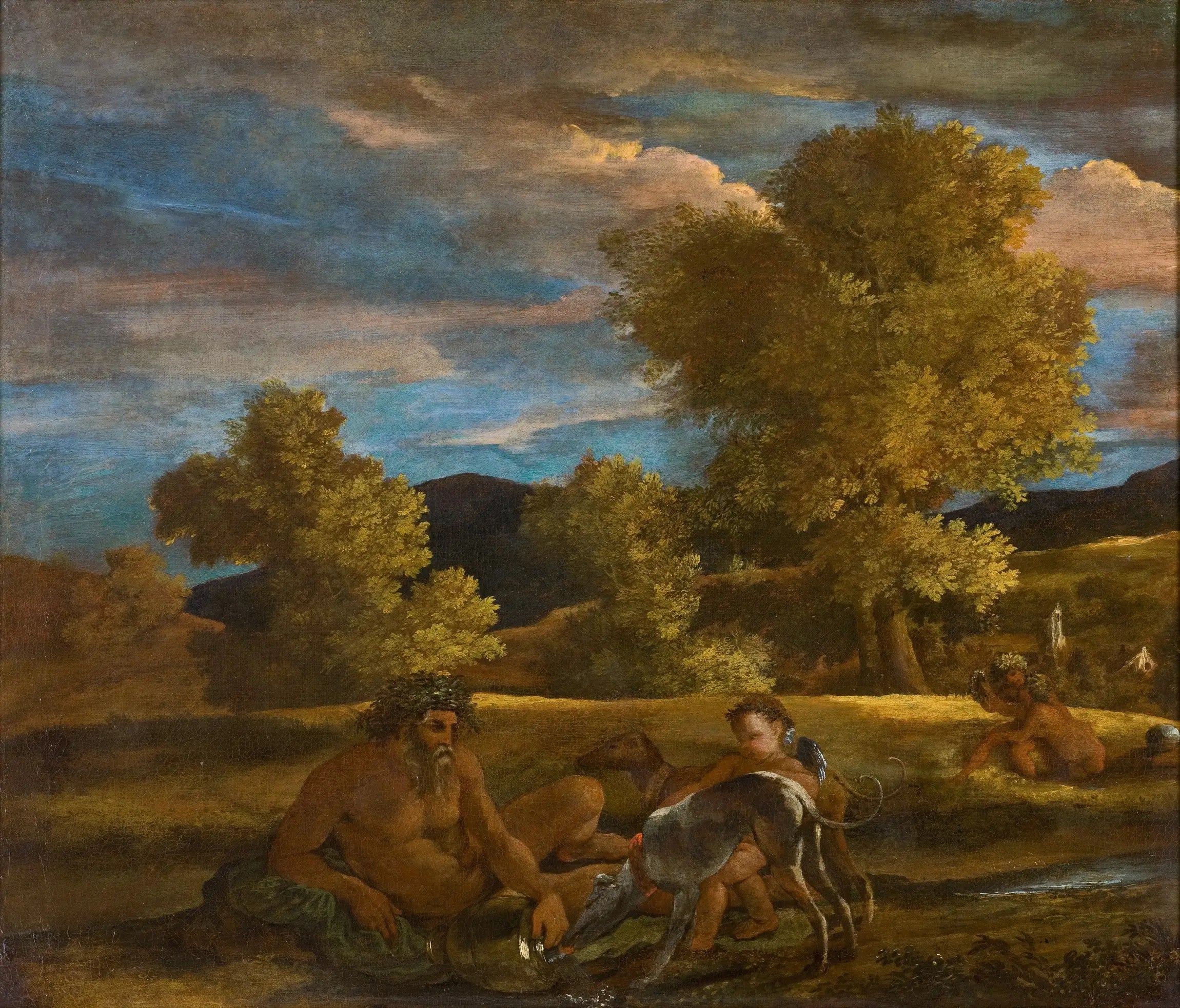 Paysage au dieu fleuve. Paysage de Grottaferrata (Vénus et Adonis) - Nicolas Poussin - Alpha Reproduction