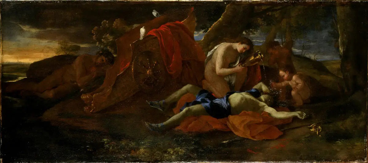 Vénus pleurante Adonis - Nicolas Poussin - Alpha Reproduction