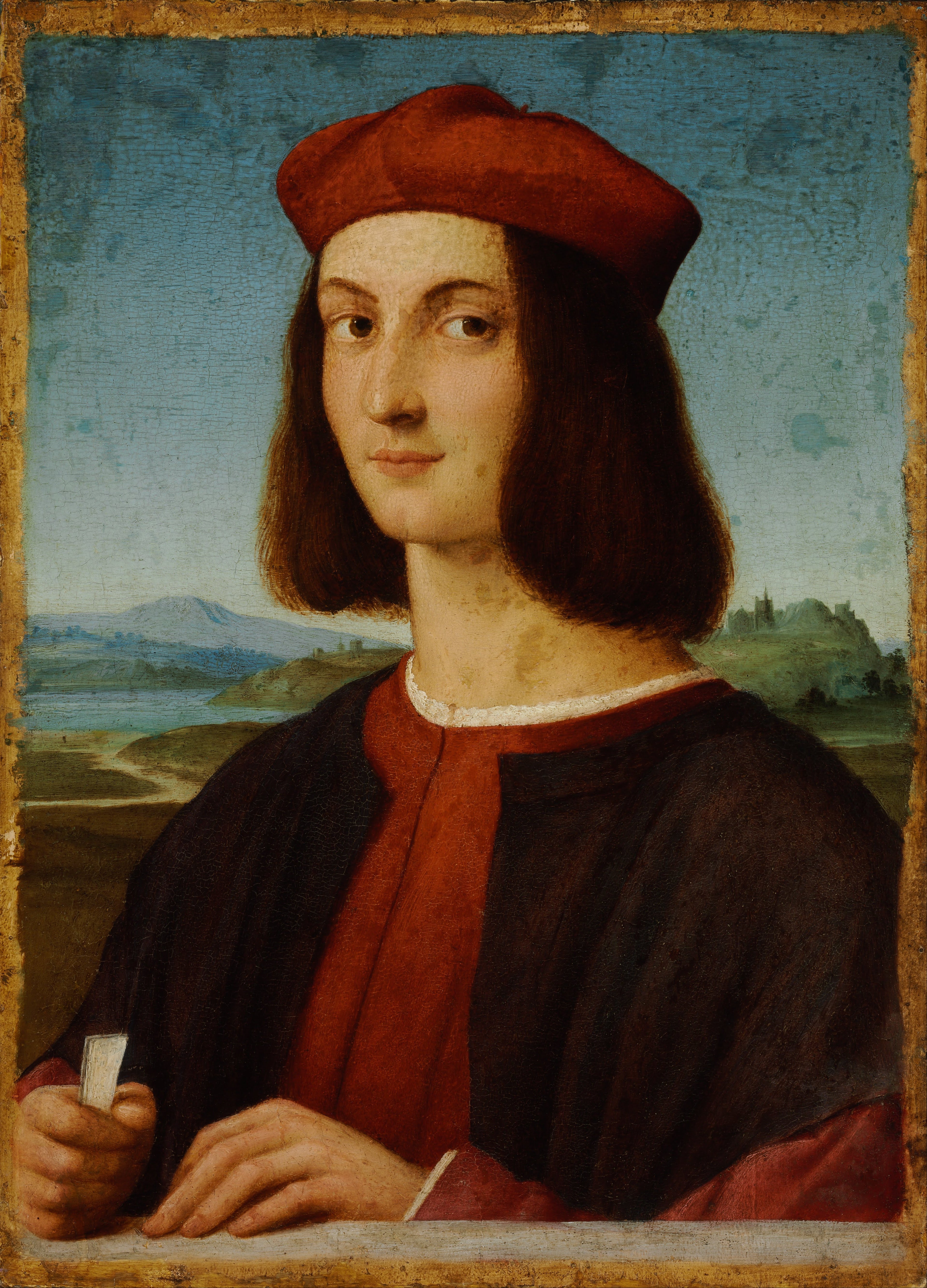 Reproduction du tableau « Portrait de jeune homme - Raphaël Sanzio » par Alpha Reproduction en peinture à l’huile
