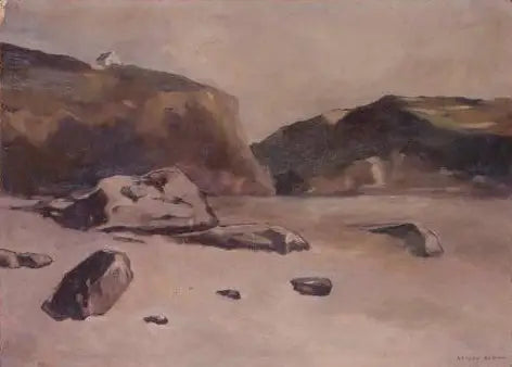 Rochers sur la plage - Odilon Redon - Alpha Reproduction