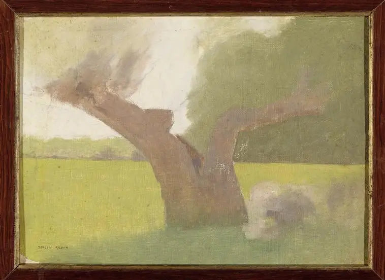 Vieil arbre dans une prairie - Odilon Redon - Alpha Reproduction