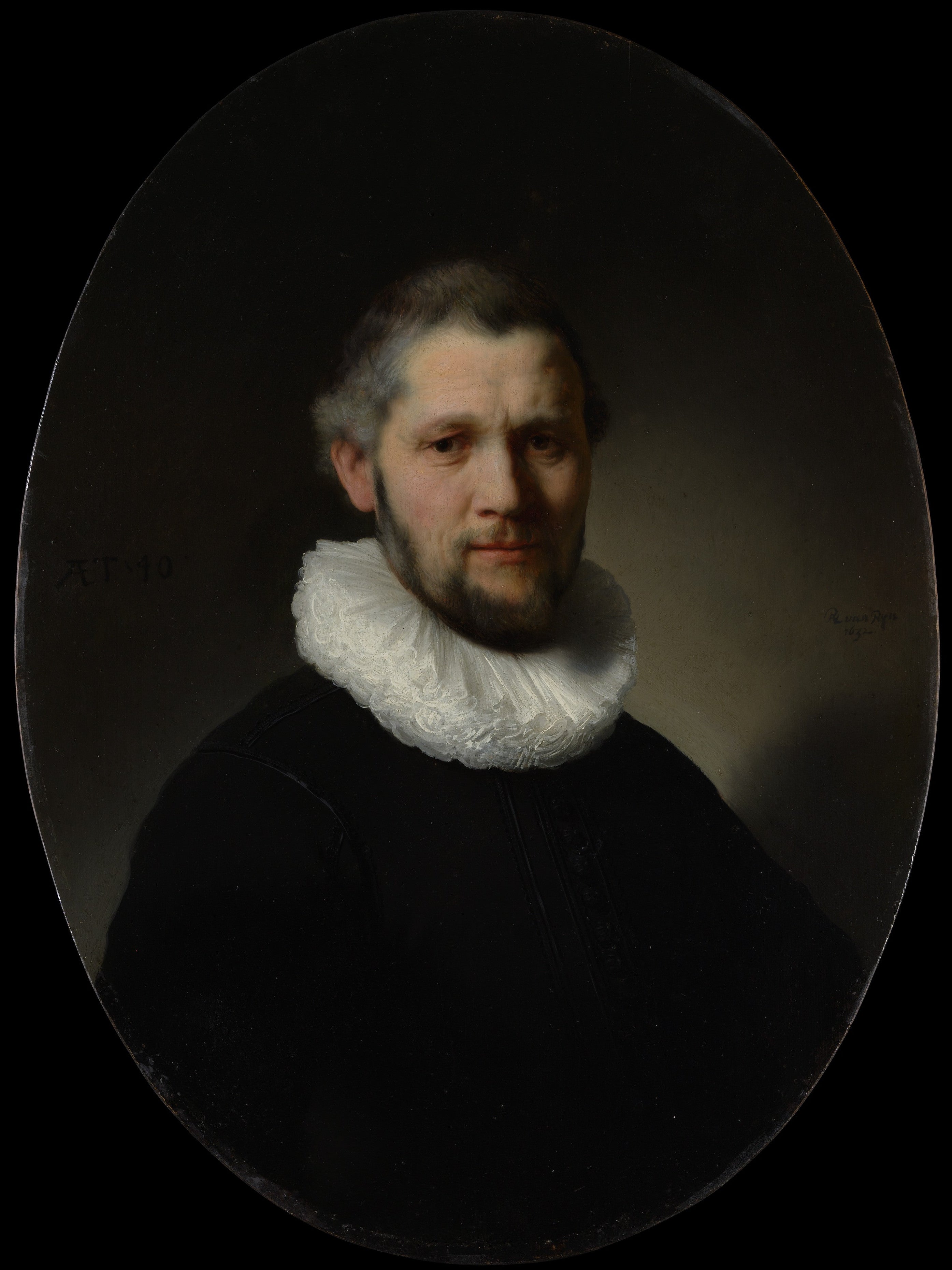 Reproduction du tableau « Portrait d'homme - Rembrandt » par Alpha Reproduction en peinture à l’huile