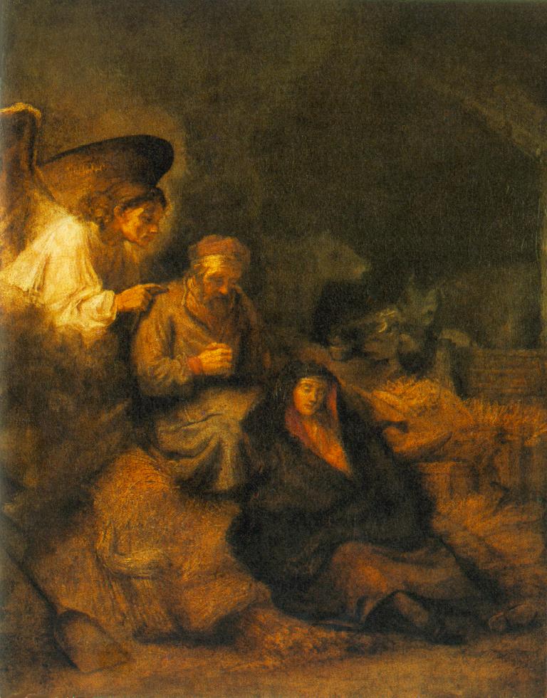 Reproduction du tableau « Le rêve de Saint Joseph - Rembrandt » par Alpha Reproduction en peinture à l’huile