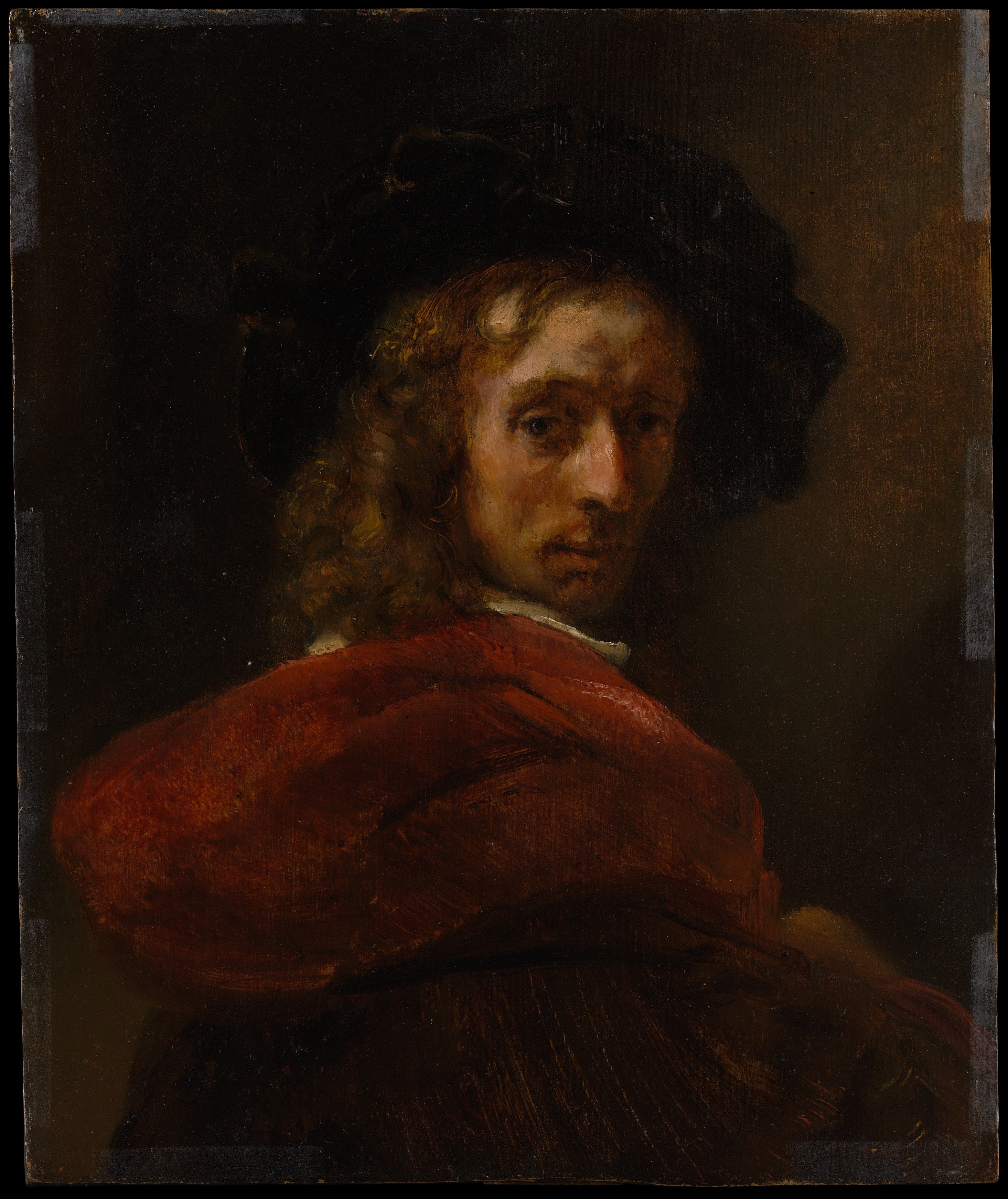 Reproduction du tableau « L'homme au manteau rouge - Rembrandt » par Alpha Reproduction en peinture à l’huile
