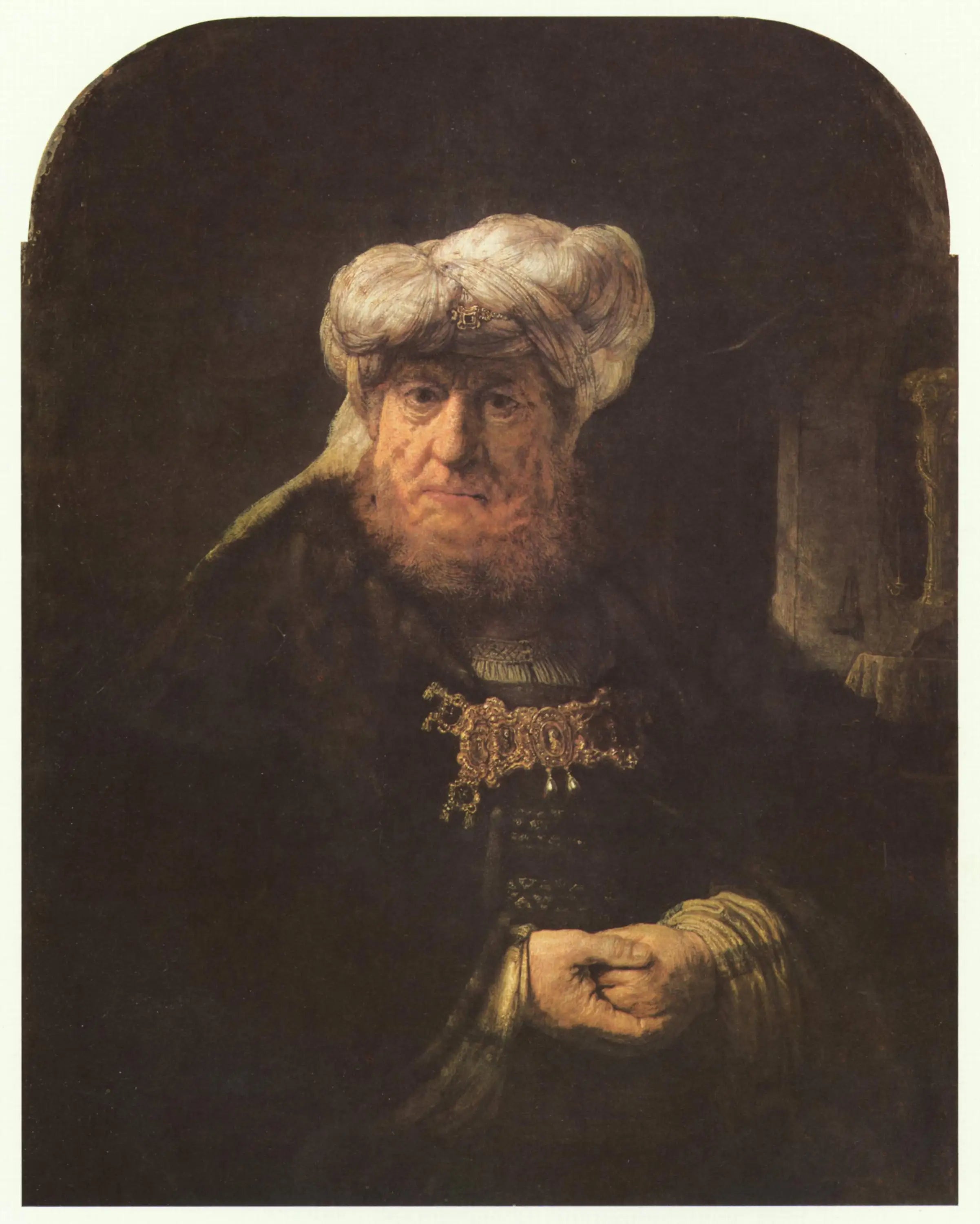 Reproduction du tableau « Homme en costume oriental - Rembrandt » par Alpha Reproduction en peinture à l’huile
