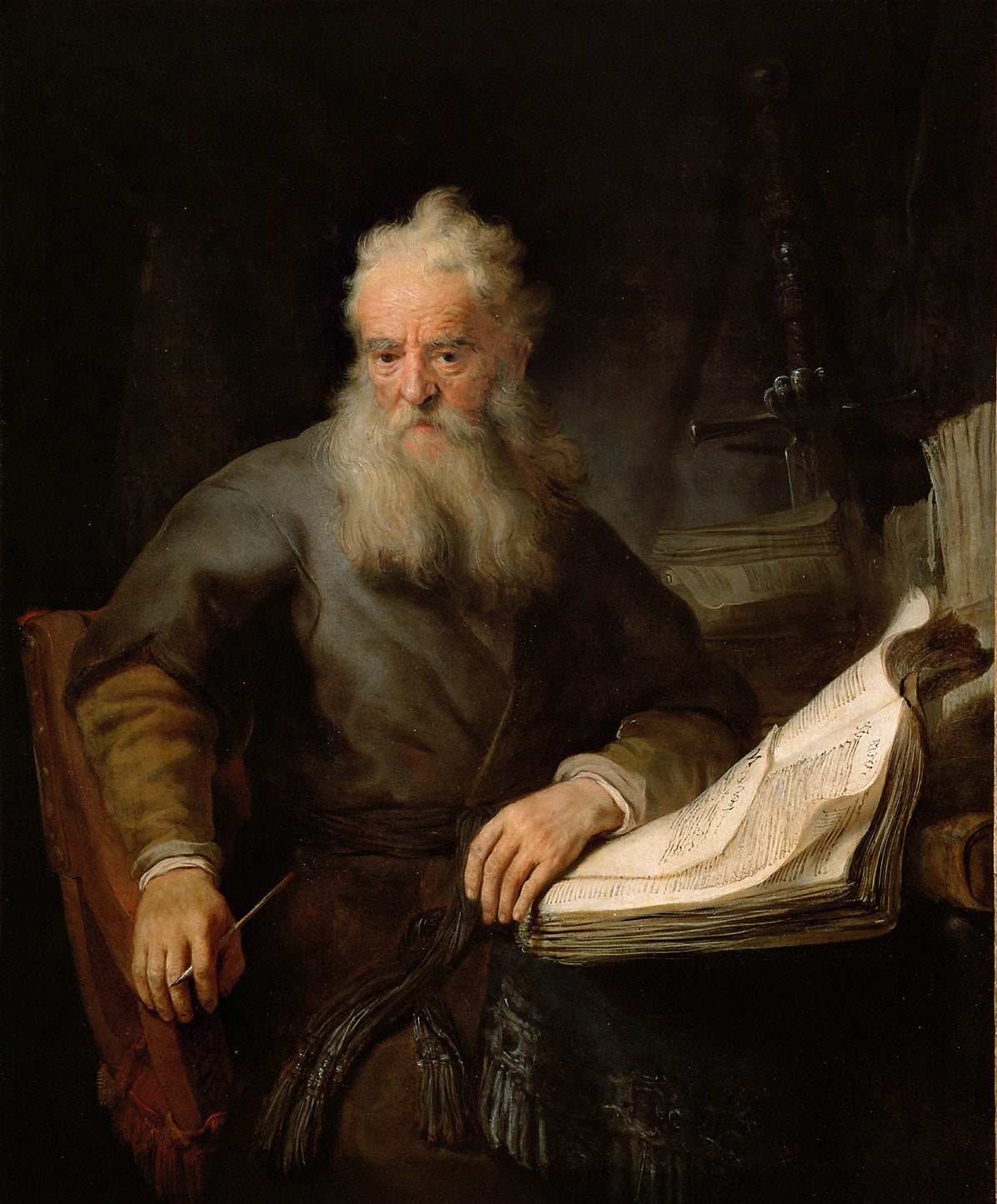 Reproduction du tableau « L'apôtre Paul - Rembrandt » par Alpha Reproduction en peinture à l’huile