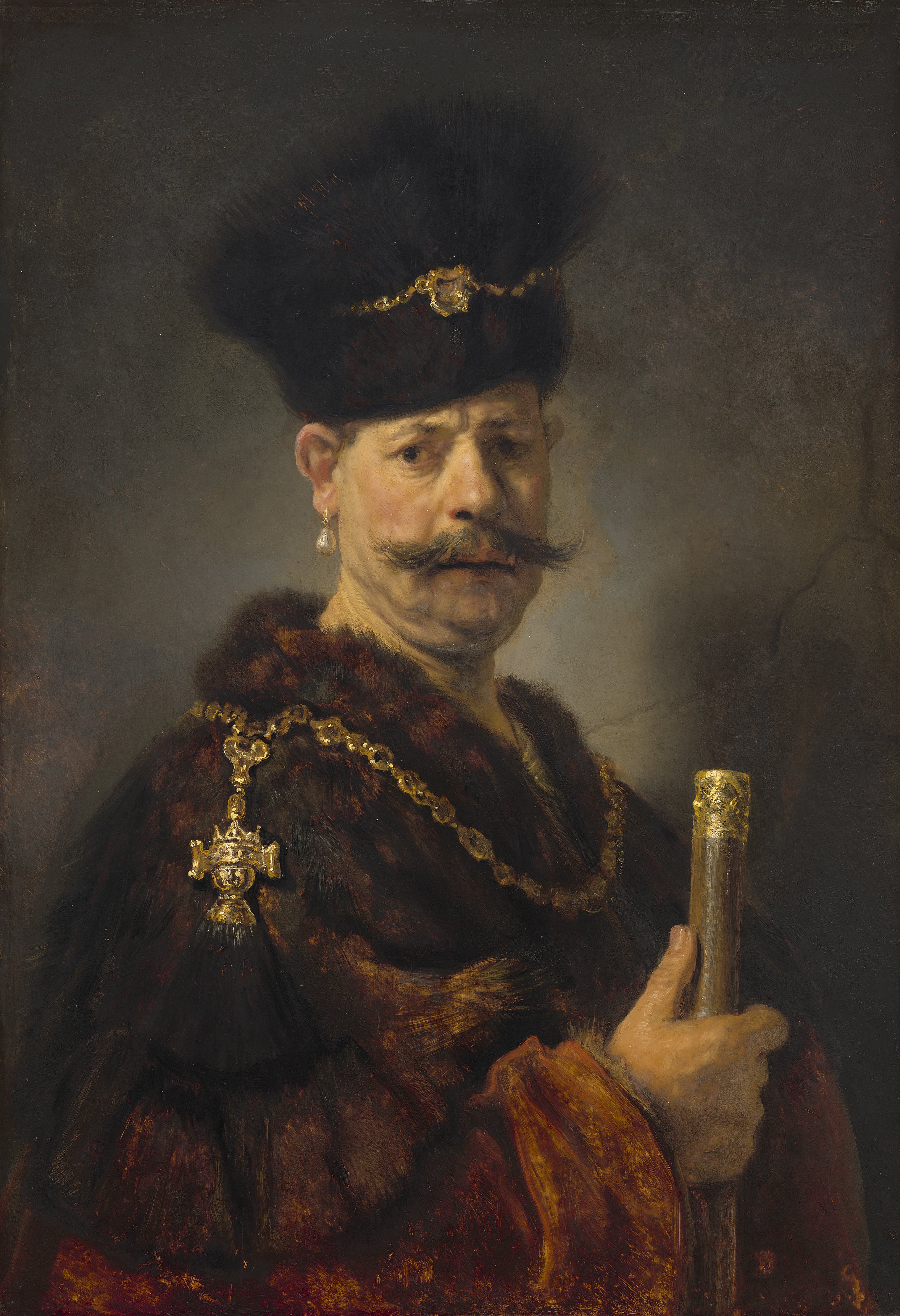Reproduction du tableau « Un noble polonais - Rembrandt » par Alpha Reproduction en peinture à l’huile