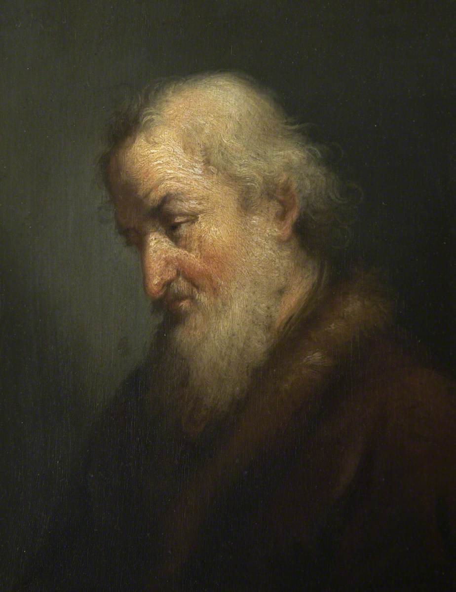 Reproduction du tableau « Portrait d'un vieil homme - Rembrandt » par Alpha Reproduction en peinture à l’huile
