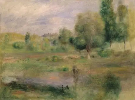 Reproduction du tableau « Paysage, le lac - Pierre-Auguste Renoir » par Alpha Reproduction en peinture à l’huile