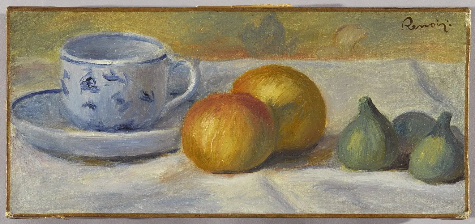 Reproduction du tableau « Nature morte à la tasse bleue - Pierre-Auguste Renoir » par Alpha Reproduction en peinture à l’huile