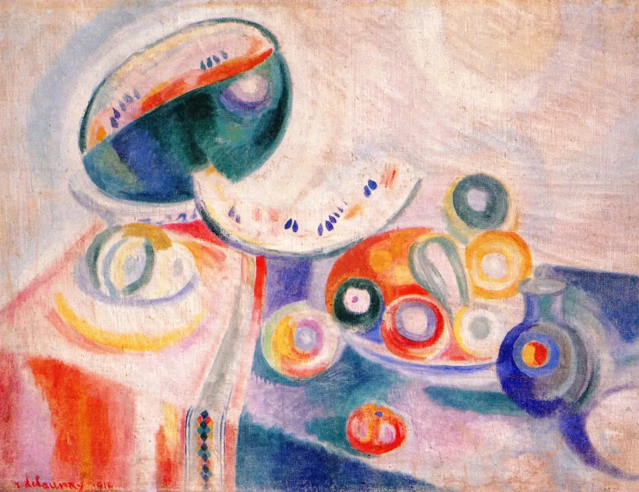 Reproduction du tableau « Nature morte portugaise - Robert Delaunay » par Alpha Reproduction en peinture à l’huile