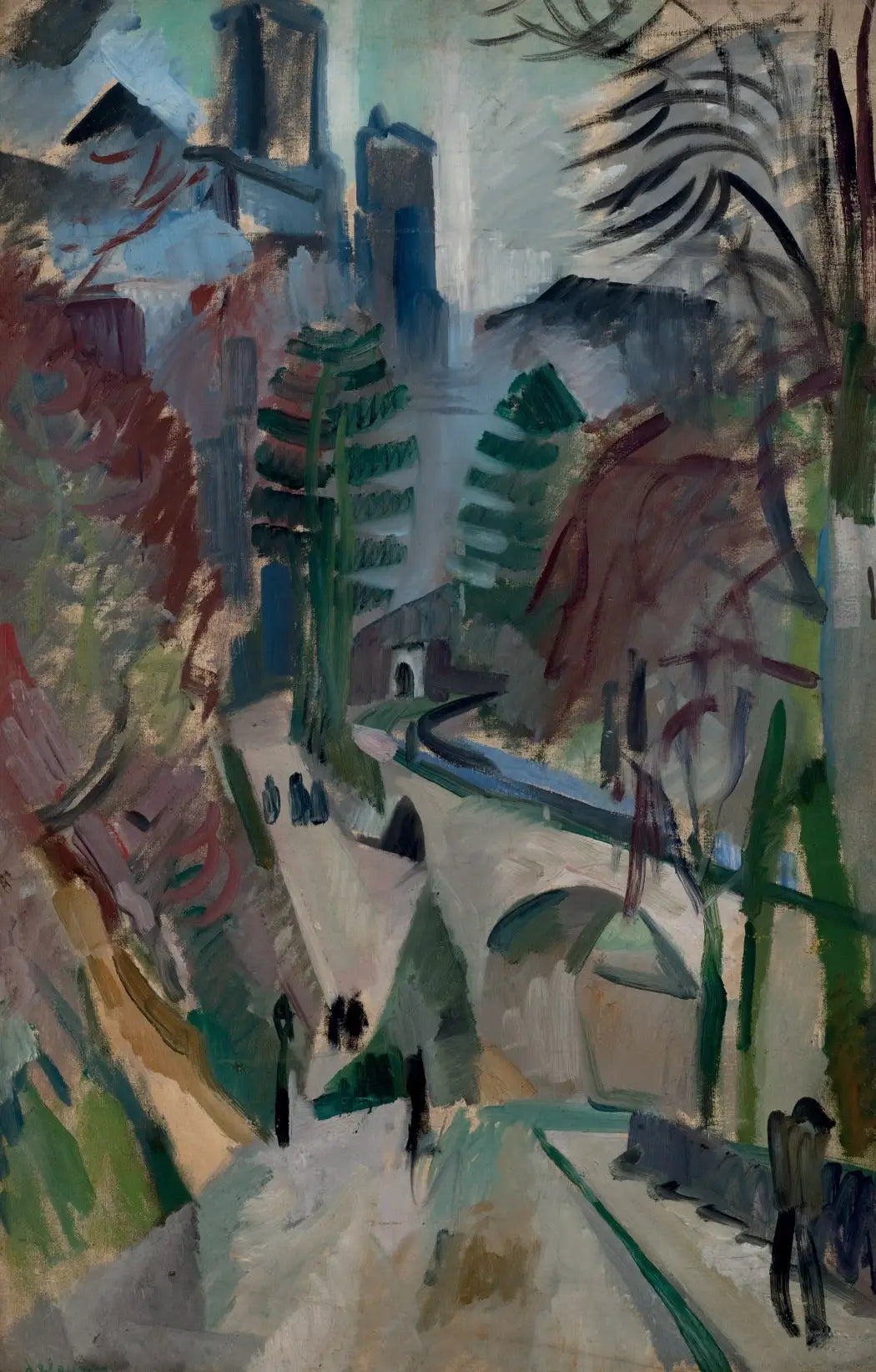 Reproduction du tableau « Paysage de Laon - Robert Delaunay » par Alpha Reproduction en peinture à l’huile