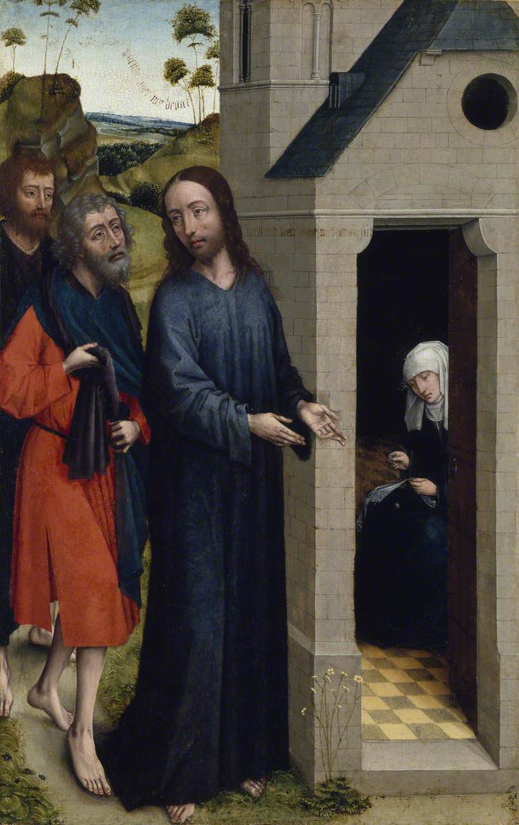 La vocation d'André et de Simon Pierre (probablement une aile gauche d'un retable) - Rogier van der Weyden