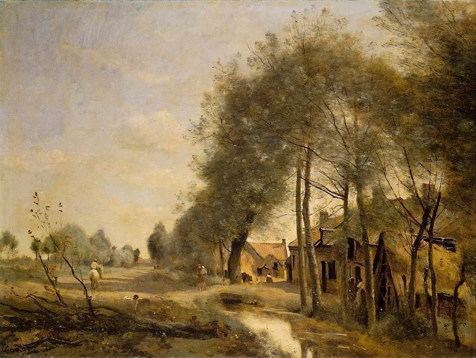 La Route de Sin-le-Noble, près de Douai - Jean-Baptiste Camille Corot
