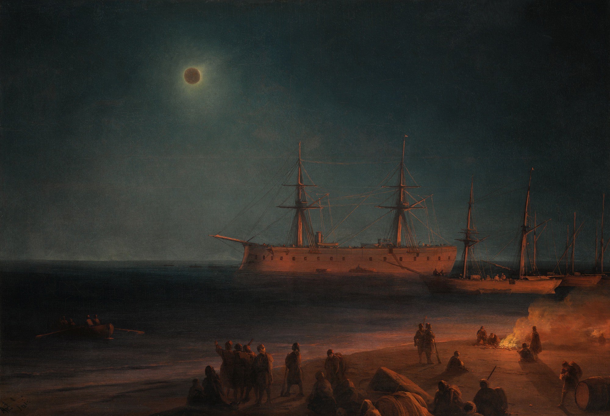 Éclipse solaire à Feodosia - Ivan Aïvazovski