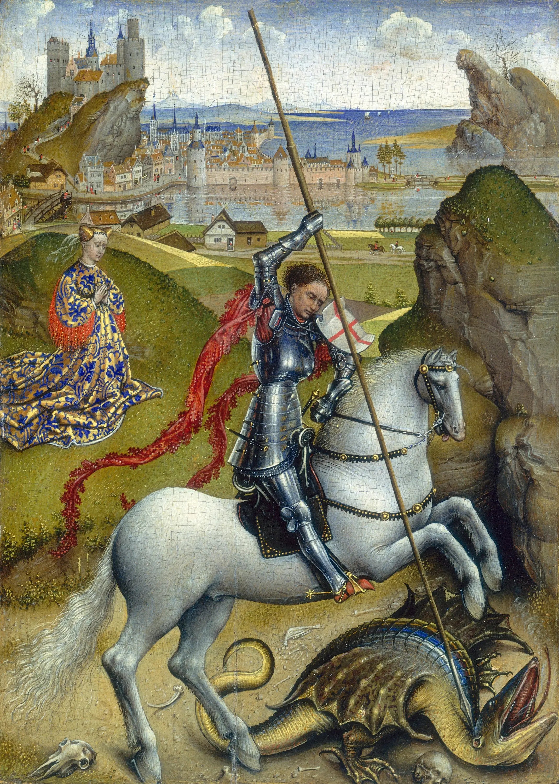 Saint Georges terrassant le dragon - Rogier van der Weyden - Alpha Reproduction