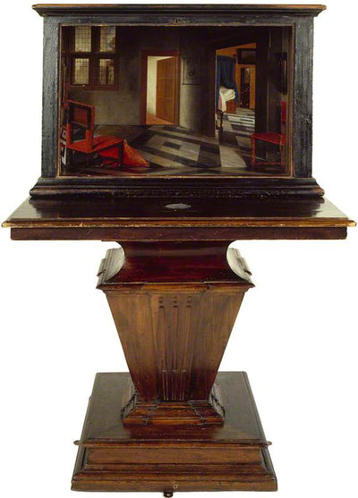 Boîte à perspectives de l'intérieur d'une maison néerlandaise - Samuel van Hoogstraten