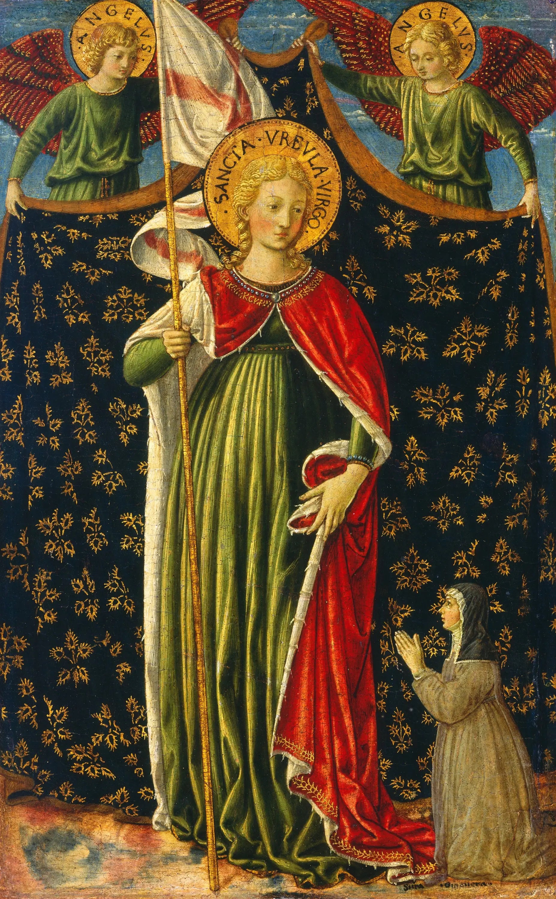 Sainte Ursule avec deux anges et un donateur - Benozzo Gozzoli - Alpha Reproduction