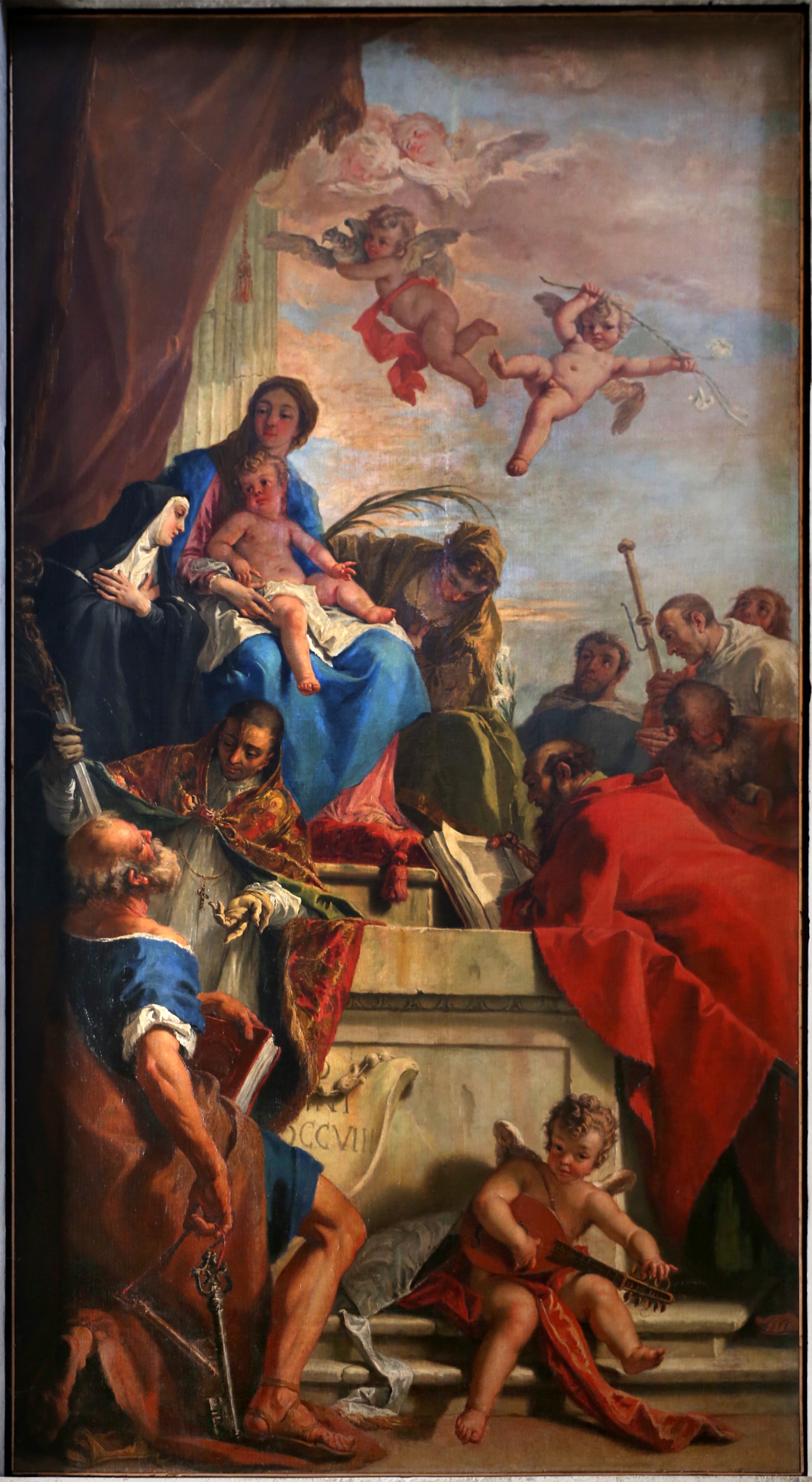 Madone avec bébé et saints - Sebastiano Ricci