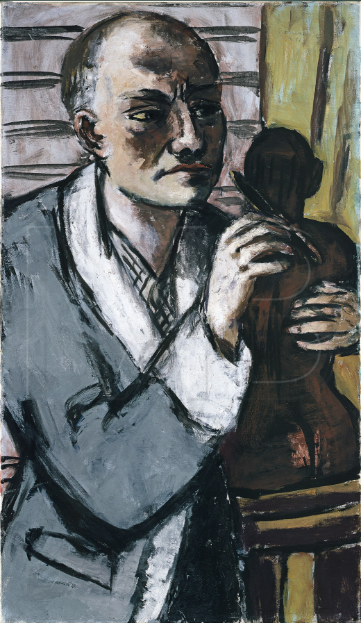 Selbstbildnis mit grauem Schlafrock (1941) - Max Beckmann