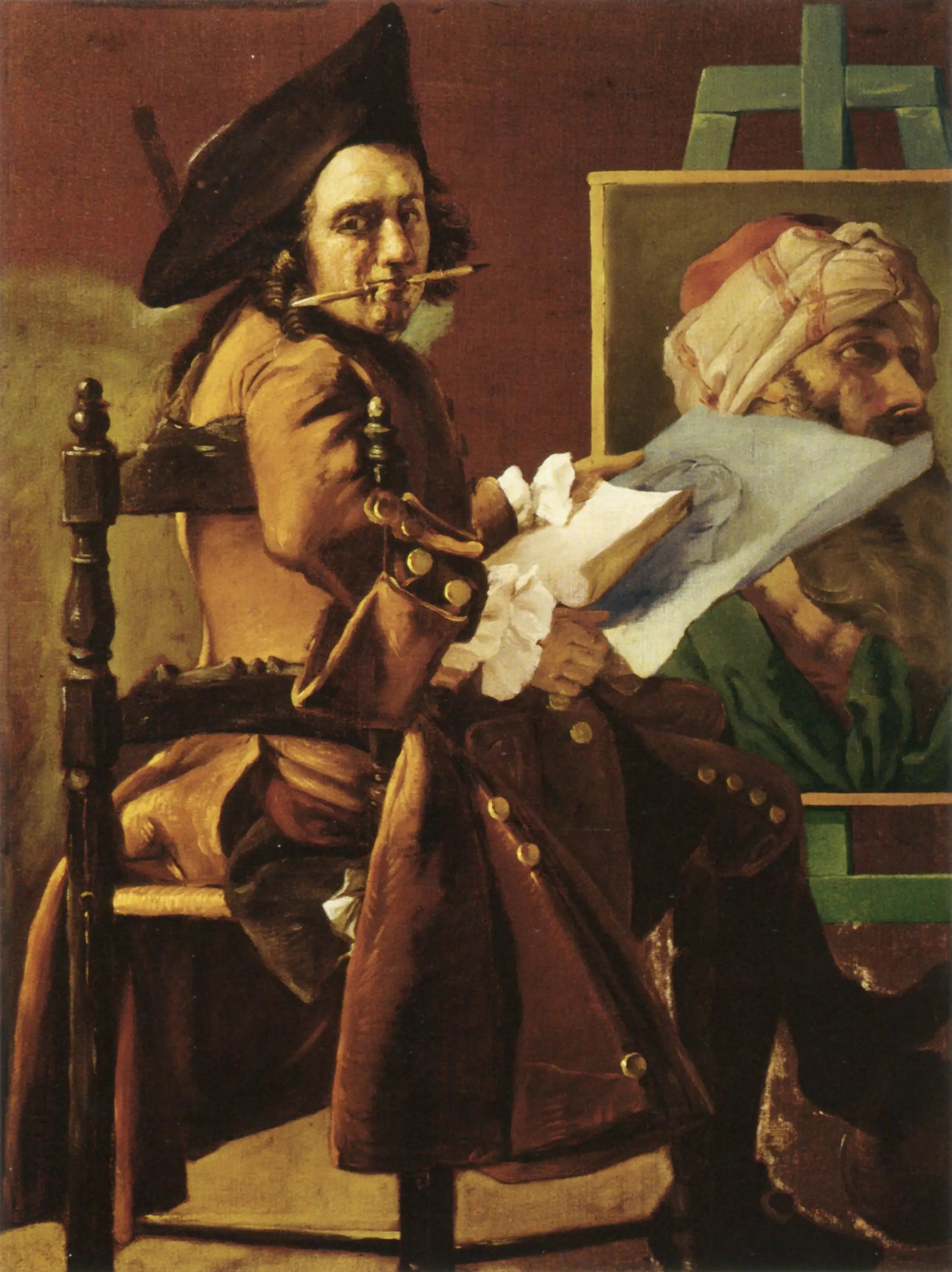 Autoportrait au chevalet - Pierre Subleyras - Alpha Reproduction