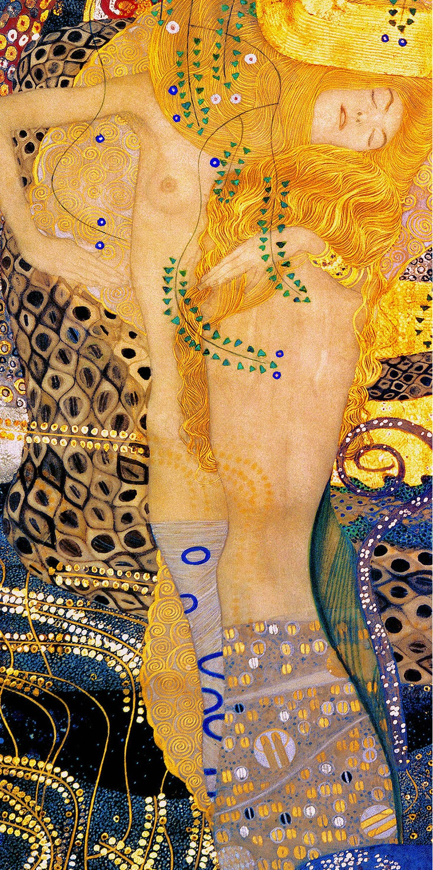 🐍✨ 물뱀 II – 구스타프 클림트 (1904–1907)