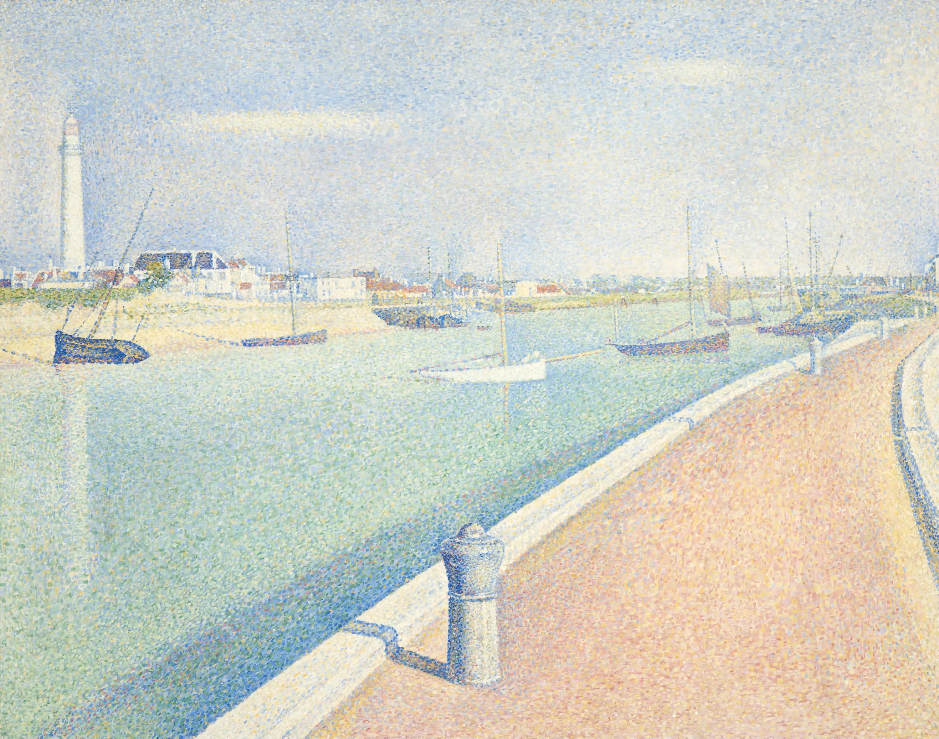 Reproduction du tableau « Le Chenal de Gravelines, Petit Fort Philippe - Georges Seurat » par Alpha Reproduction en peinture à l’huile