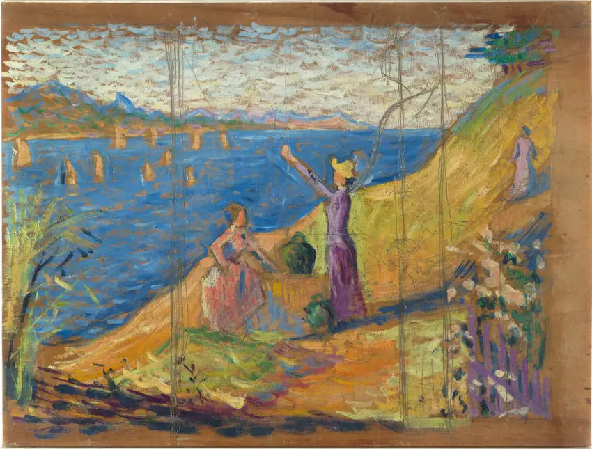 Reproduction du tableau « Femmes au puits. Esquisse I - Paul Signac » par Alpha Reproduction en peinture à l’huile