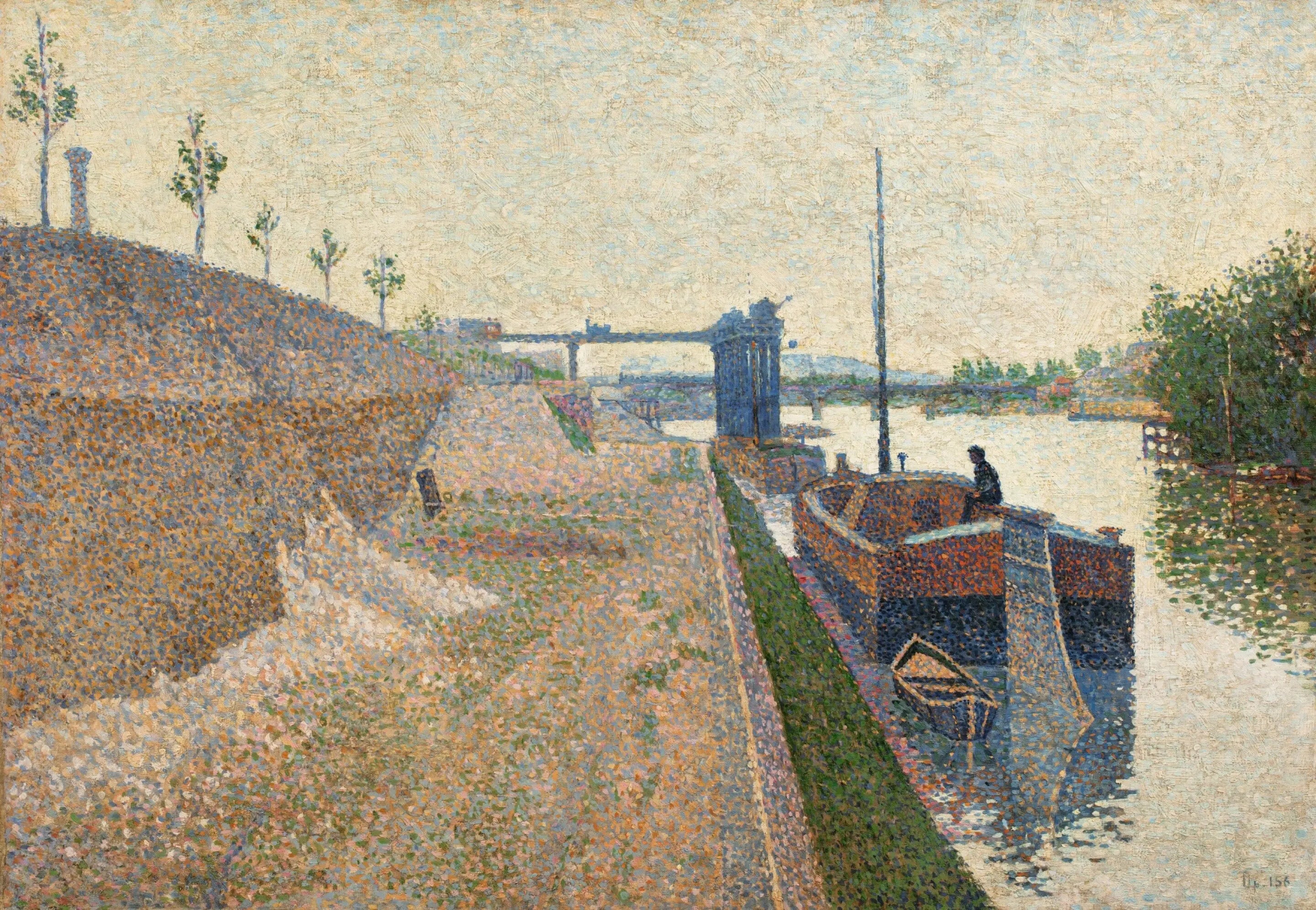 Reproduction du tableau « Quai de Clichy. Temps gris - Paul Signac » par Alpha Reproduction en peinture à l’huile