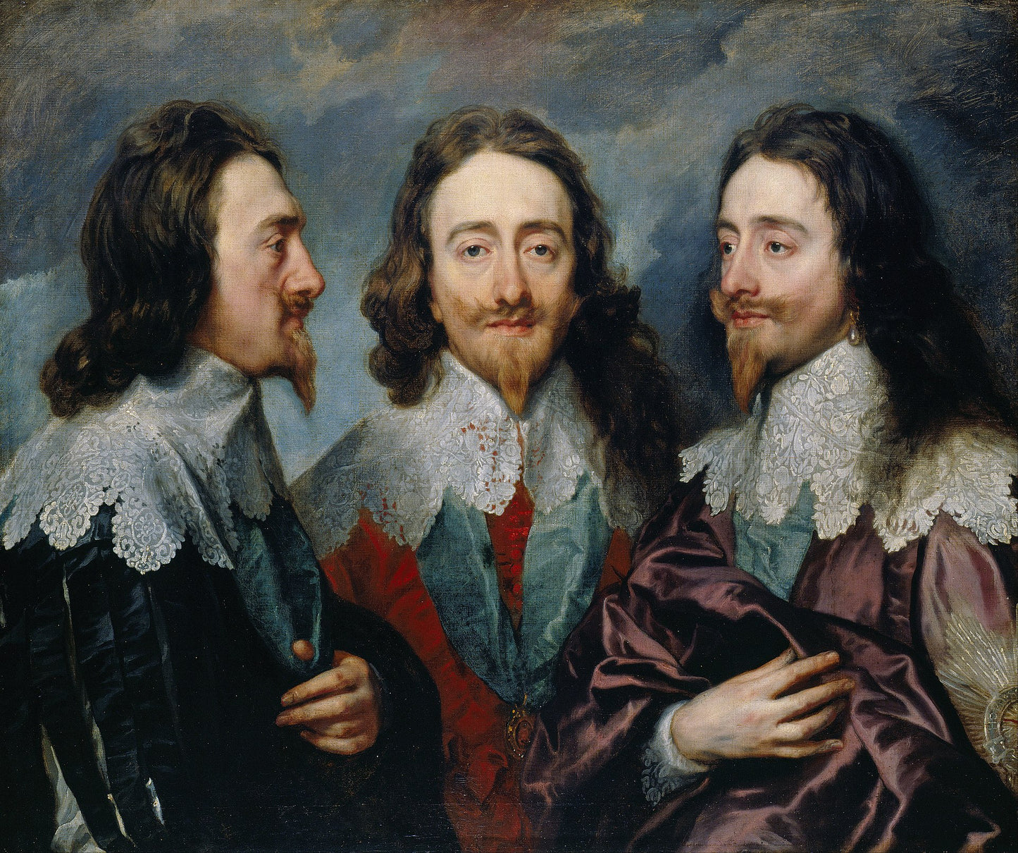 👑 찰스 1세의 삼중 초상 – 앤서니 반 다이크 (1635–1636년경)