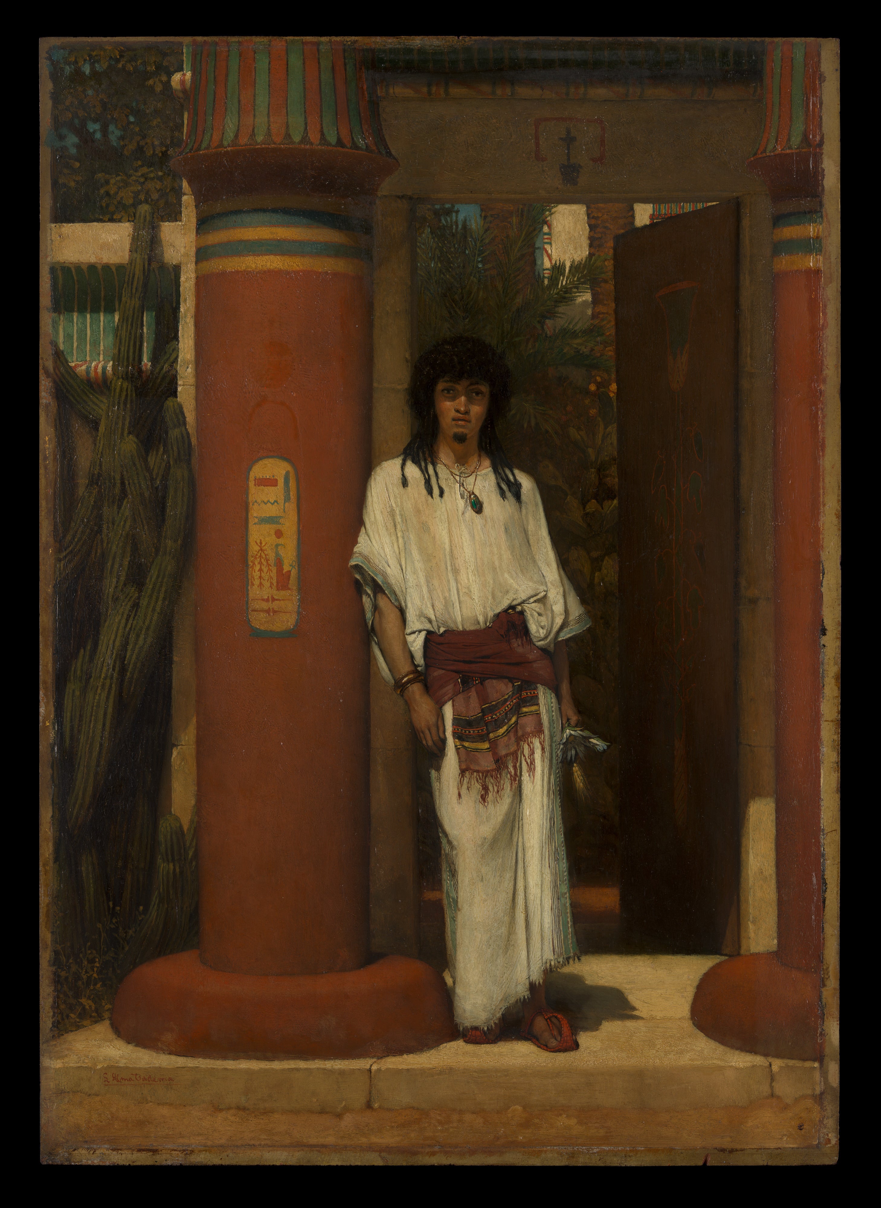 Un Égyptien dans une porte - Lawrence Alma-Tadema