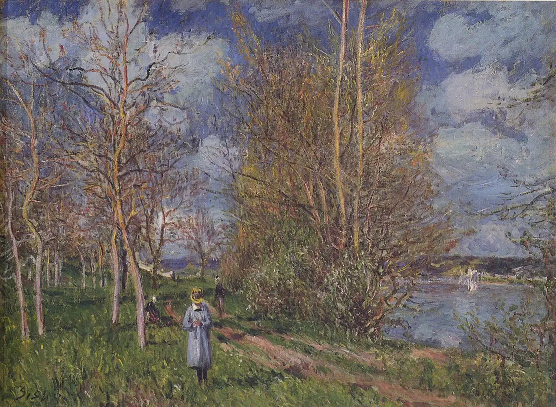 Reproduction du tableau « Les Petits Prés au printemps, By - Alfred Sisley » par Alpha Reproduction en peinture à l’huile