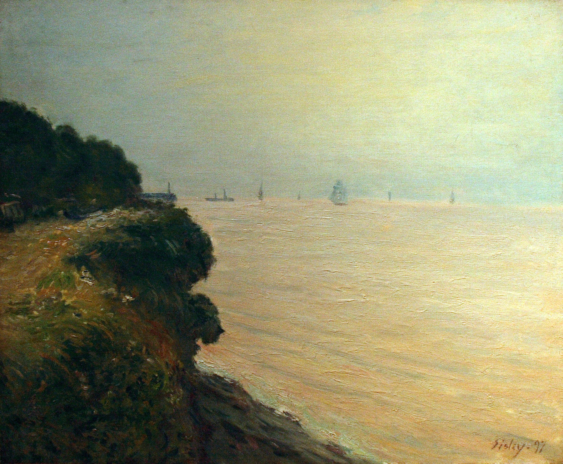 Reproduction du tableau « La Baie de Langland - Alfred Sisley » par Alpha Reproduction en peinture à l’huile