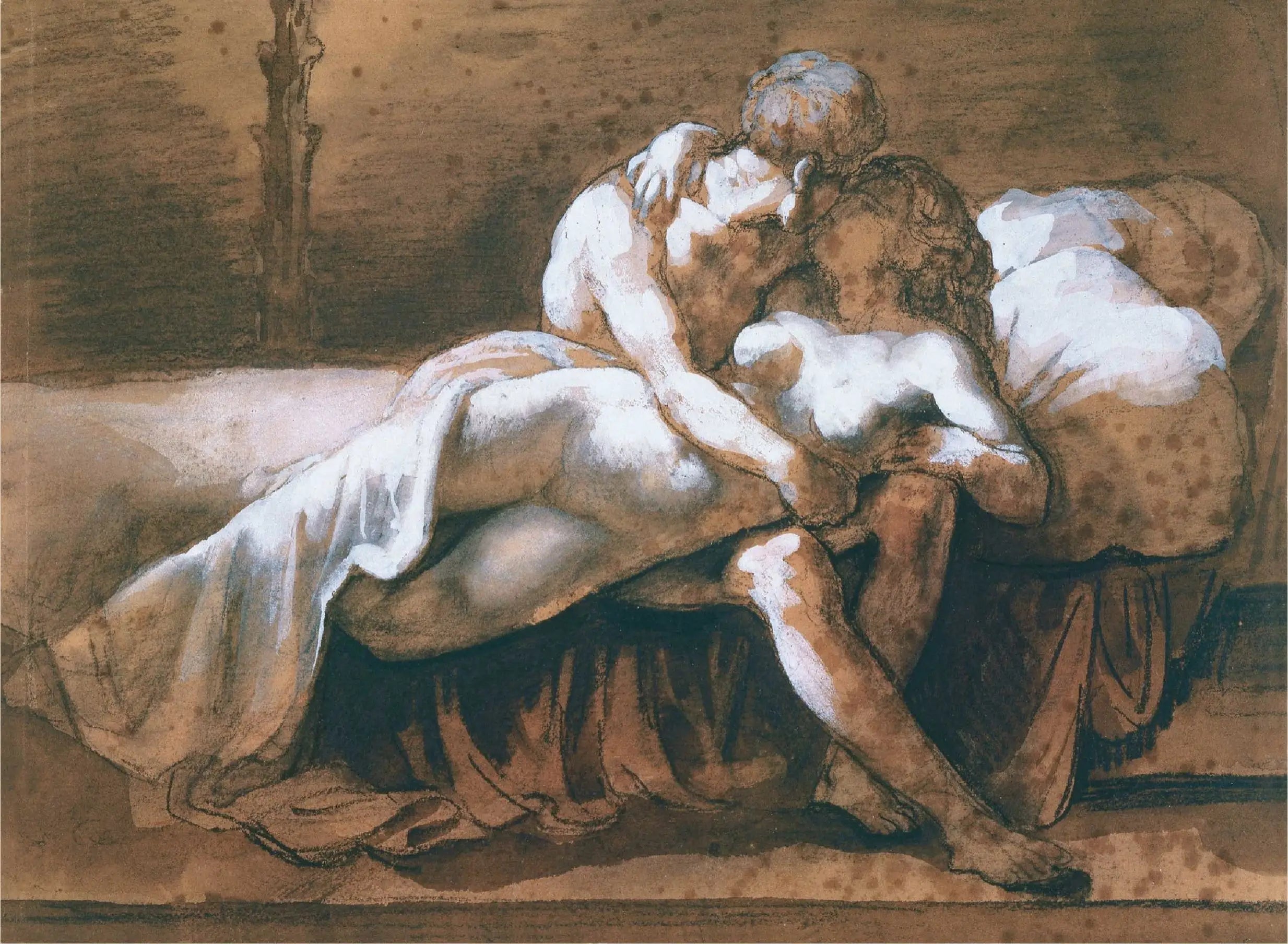 Reproduction du tableau « Le Baiser - Théodore Géricault » par Alpha Reproduction en peinture à l’huile