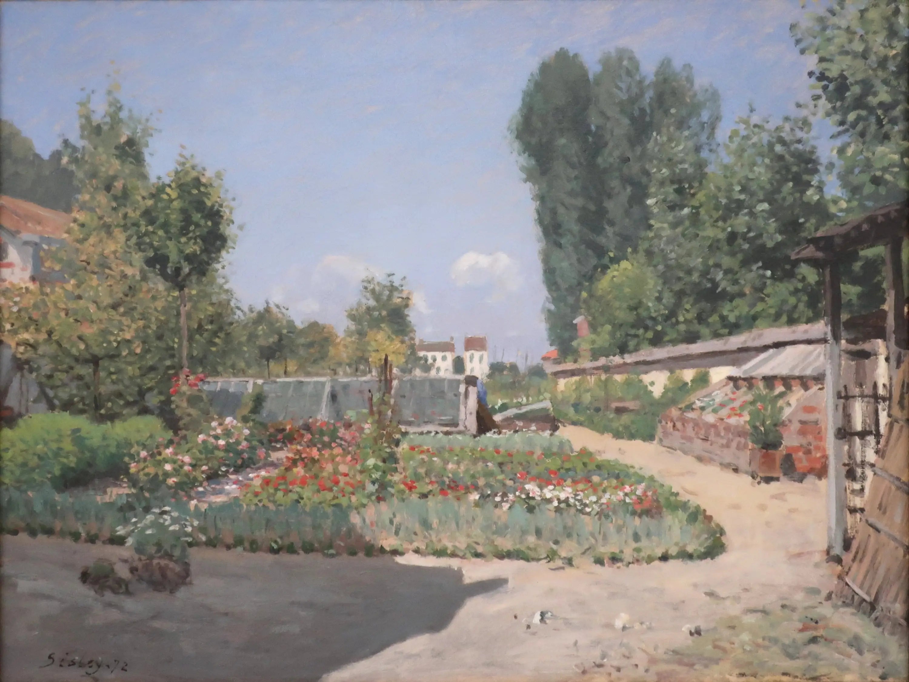 Reproduction du tableau « Le Potager (Le Potager) - Alfred Sisley » par Alpha Reproduction en peinture à l’huile