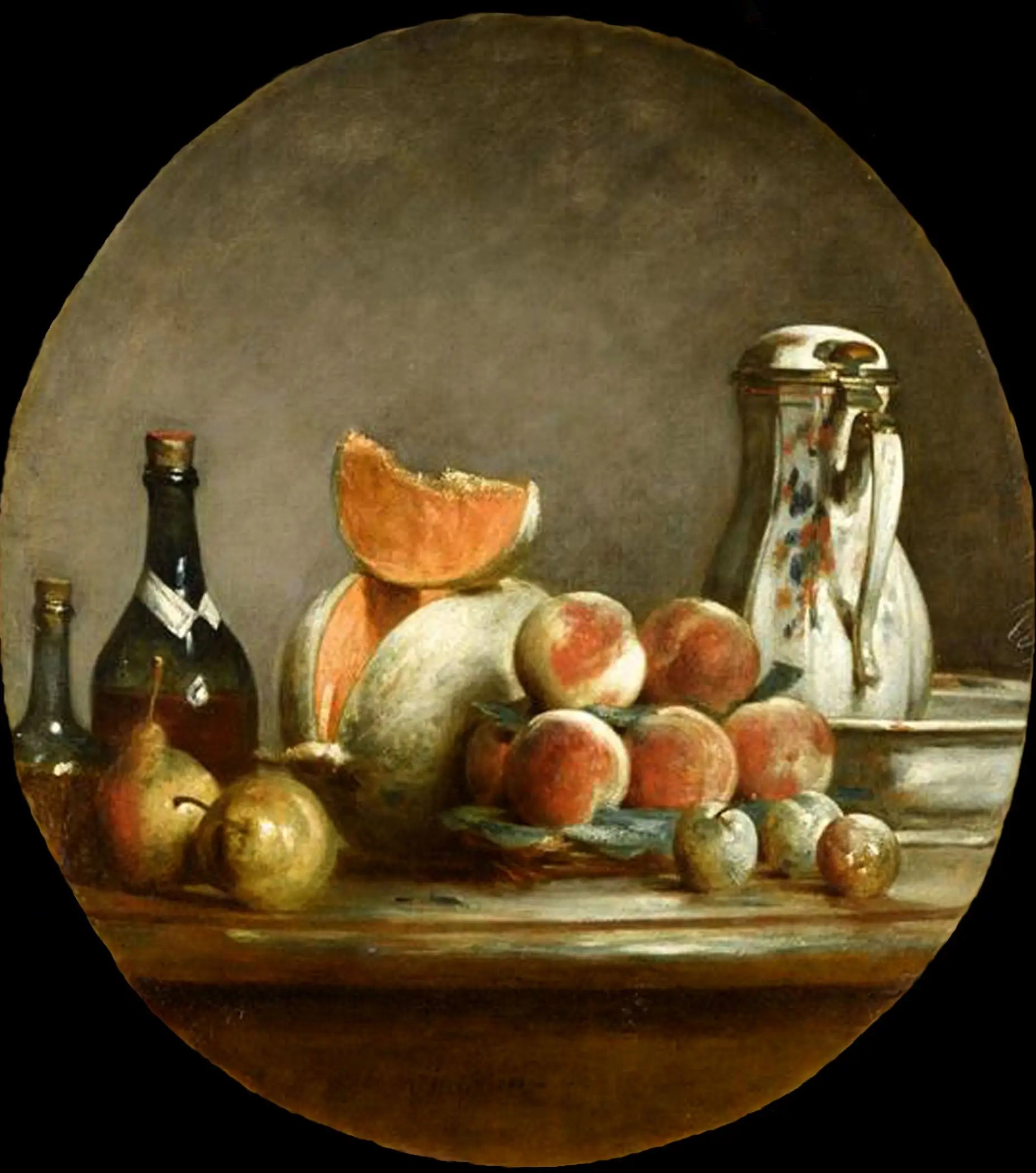 Melon Poires Pêches et Pruneaux - Jean Siméon Chardin - Alpha Reproduction