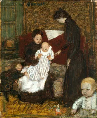 Reproduction du tableau « La Sœur de l'artiste et ses enfants - Pierre Bonnard » par Alpha Reproduction en peinture à l’huile