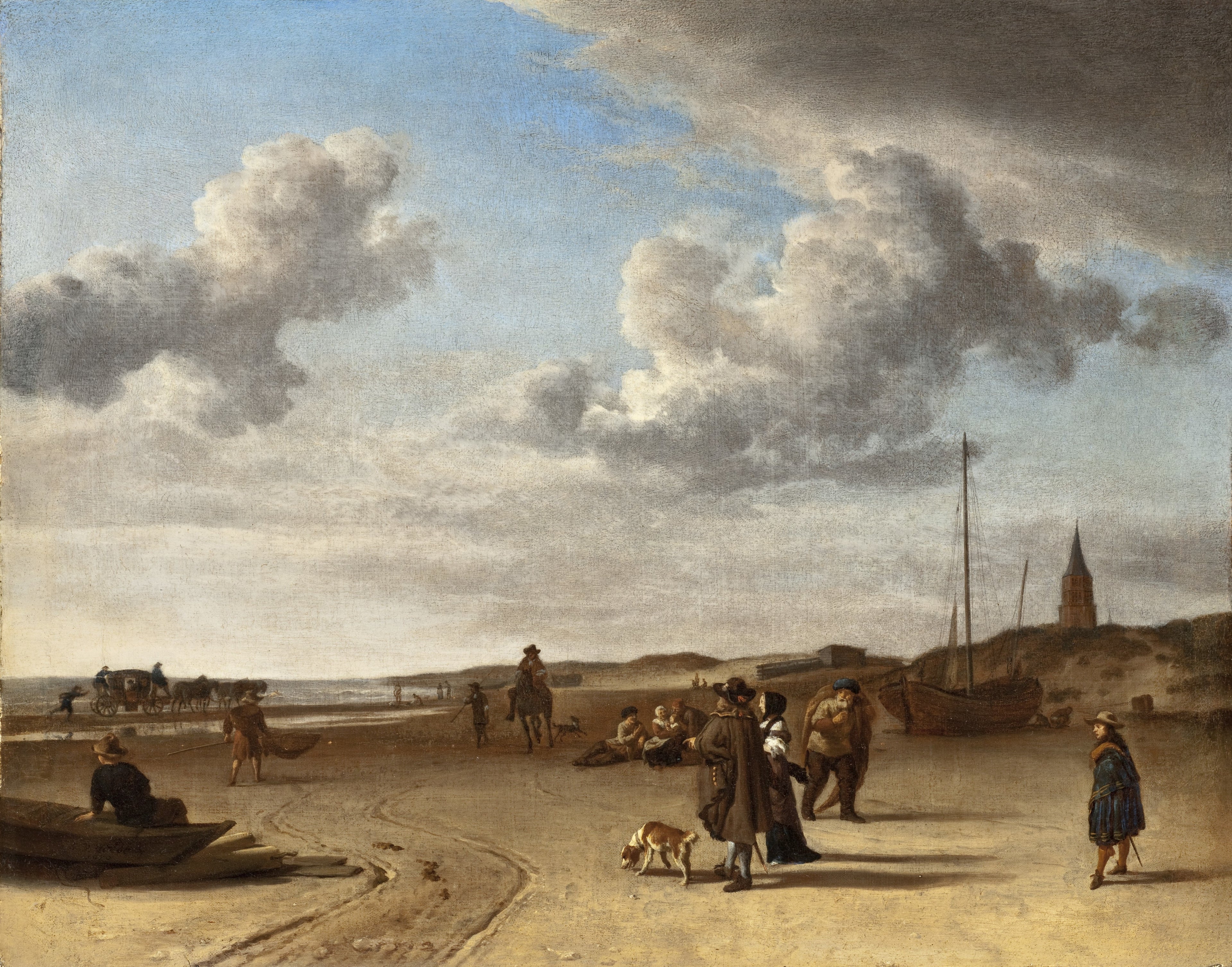 La plage de Scheveningen - Adriaen van de Velde