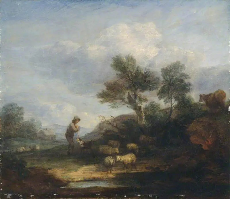 Paysage avec des moutons - Thomas Gainsborough - Alpha Reproduction