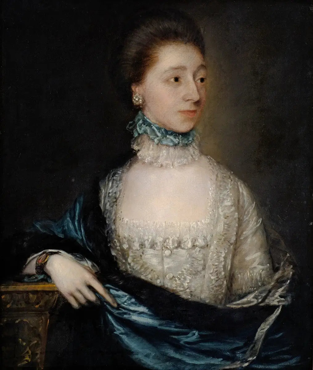 Portrait d’une dame inconnue au manteau bleu - Thomas Gainsborough - Alpha Reproduction