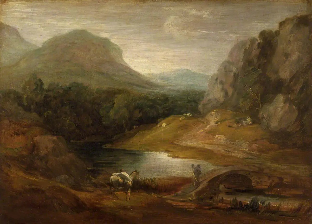 Paysage rocheux avec un pont - Thomas Gainsborough - Alpha Reproduction
