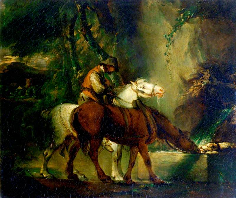 Chevaux de trait à un abreuvoir - Thomas Gainsborough