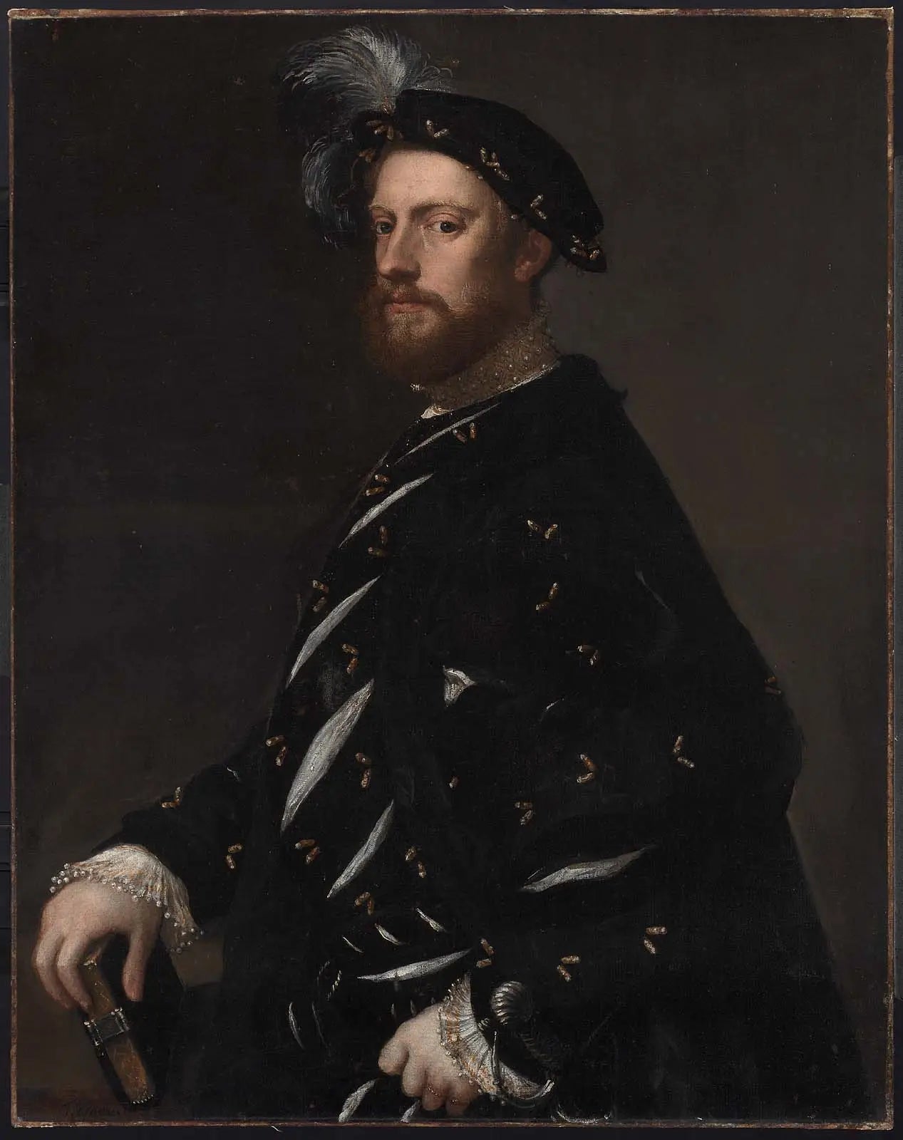 Portrait d’un homme tenant un livre - Titian - Alpha Reproduction