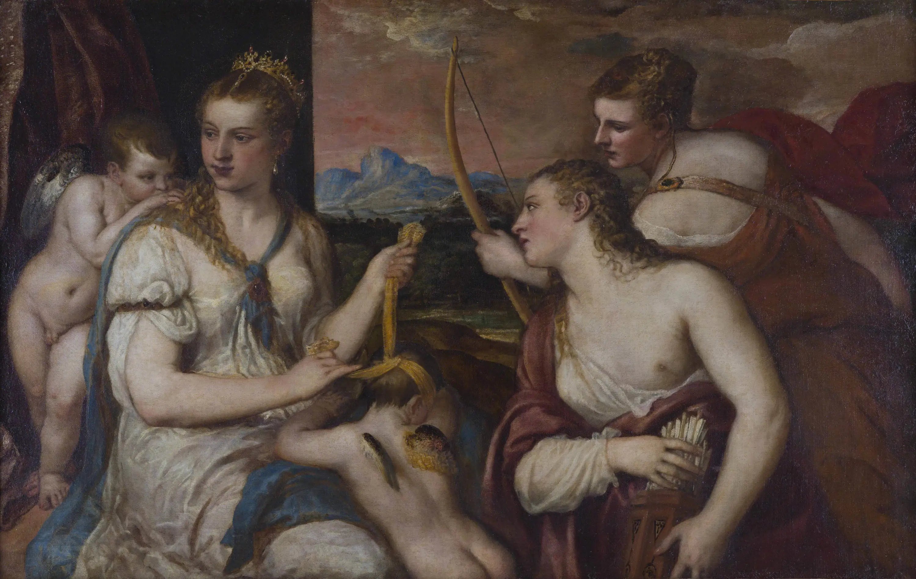 Vénus bandant les yeux de Cupidon - Titian - Alpha Reproduction