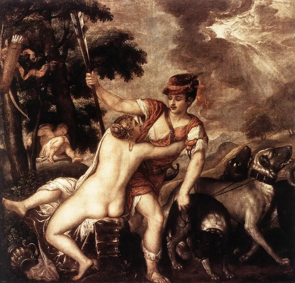 Vénus et Adonis - Titian - Alpha Reproduction