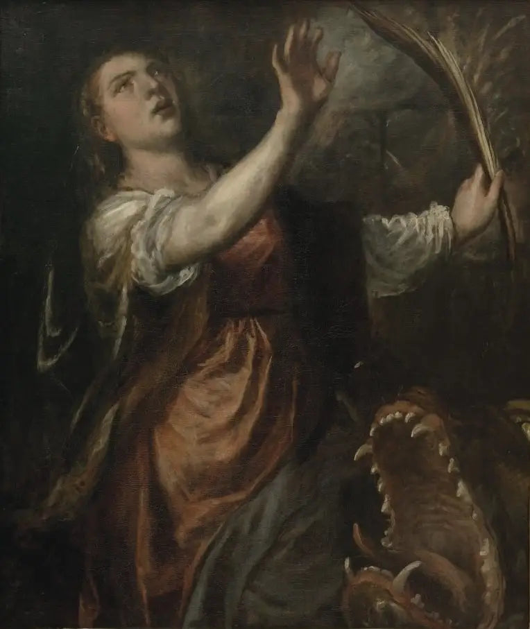 Sainte Marguerite et le Dragon - Titian - Alpha Reproduction
