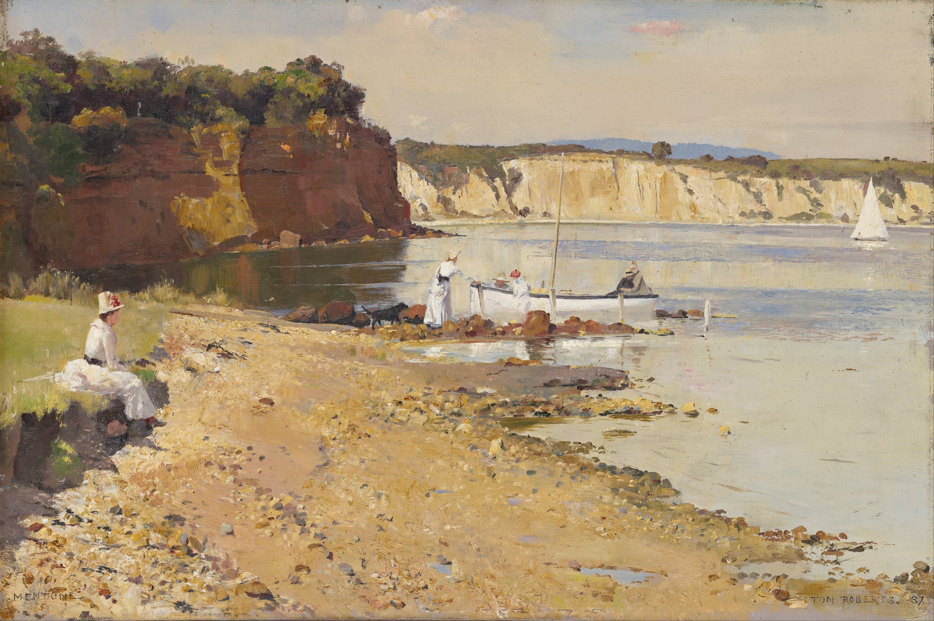 Tom Roberts, Slumbering sea, Mentone, 1887, huile sur toile, National Gallery of Victoria