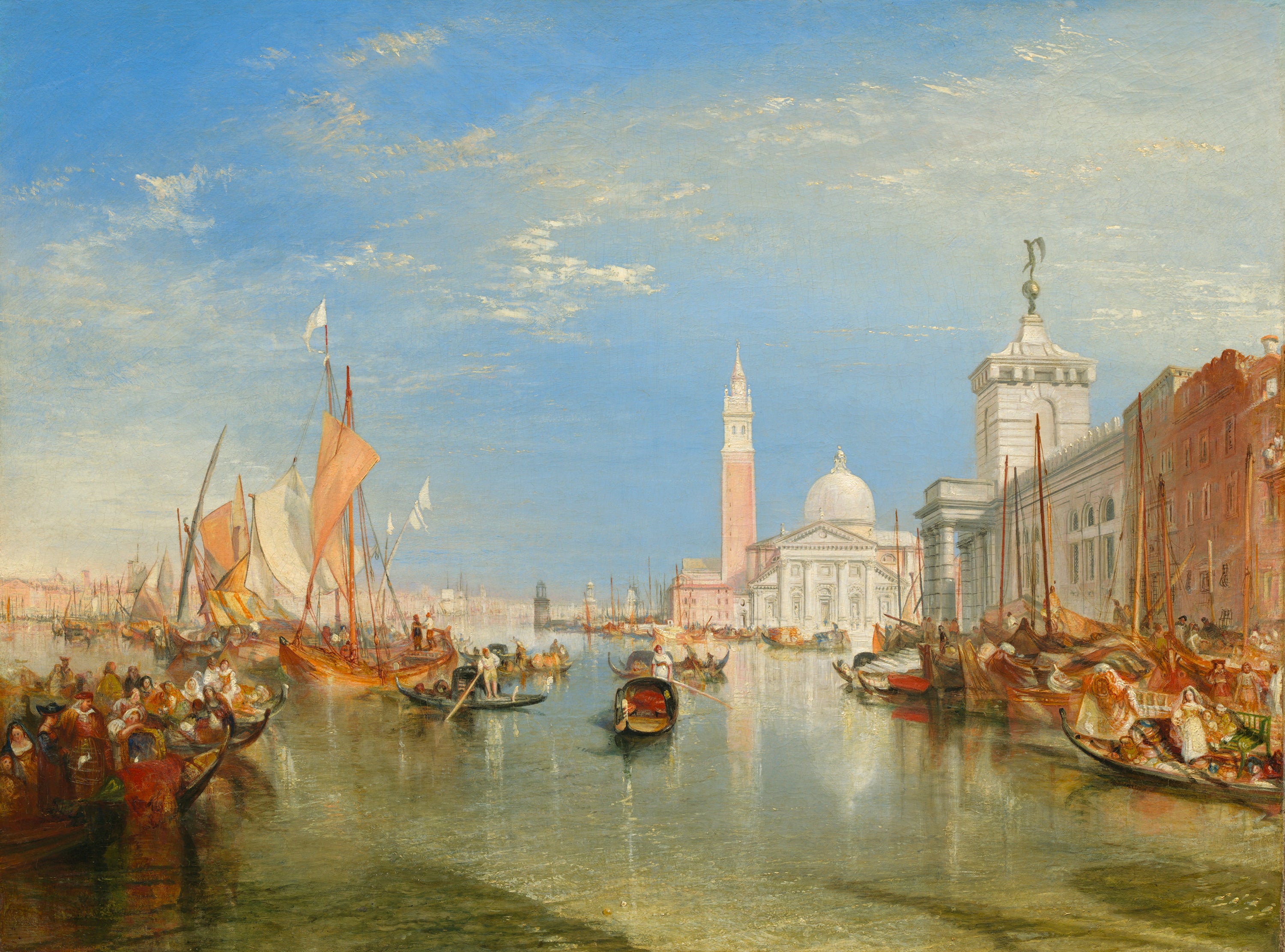 Reproduction du tableau « Venise, la Dogana et San Giorgio Maggiore - J. M. W. Turner » par Alpha Reproduction en peinture à l’huile