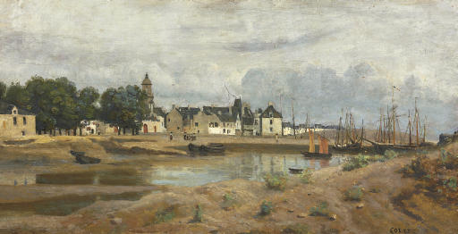 Un port de mer en Bretagne - Jean-Baptiste Camille Corot