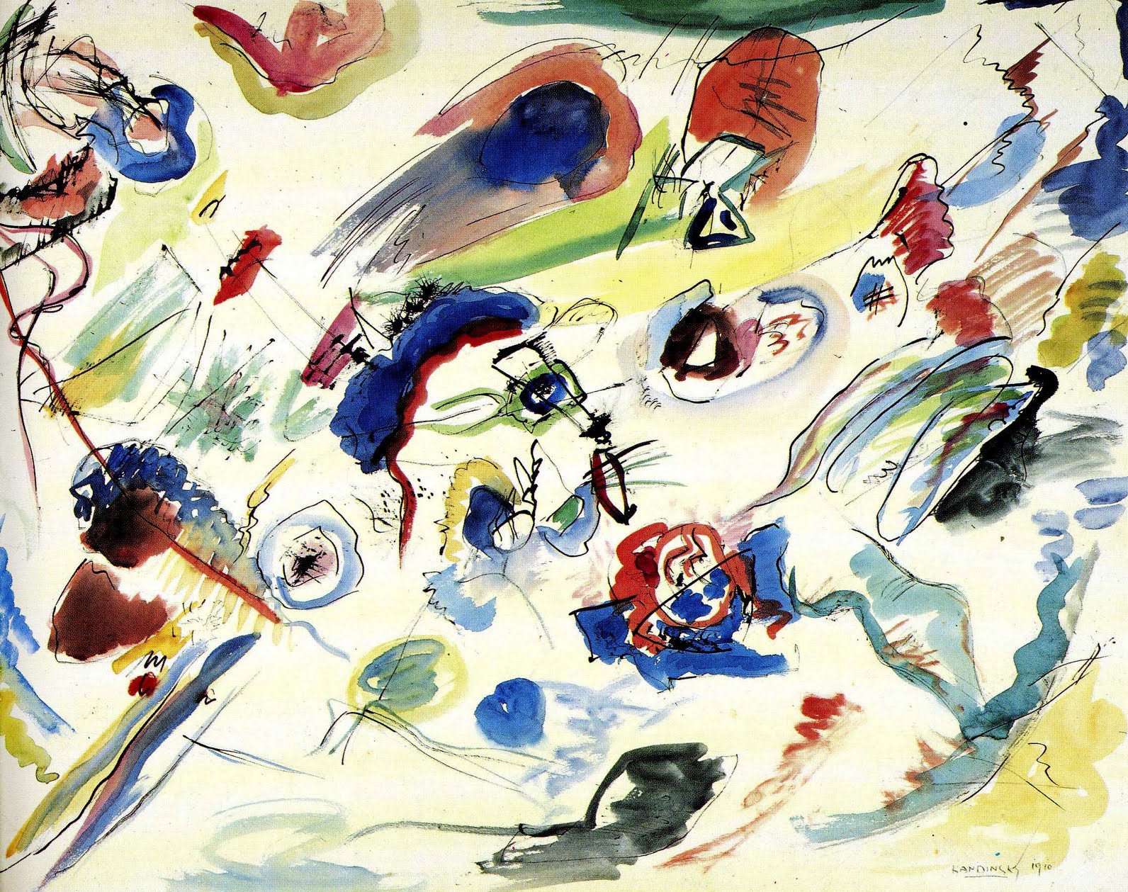 Reproduction du tableau « Sans titre - Vassily Kandinsky » par Alpha Reproduction en peinture à l’huile